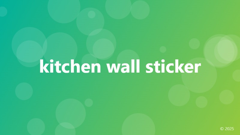 kitchen wall sticker