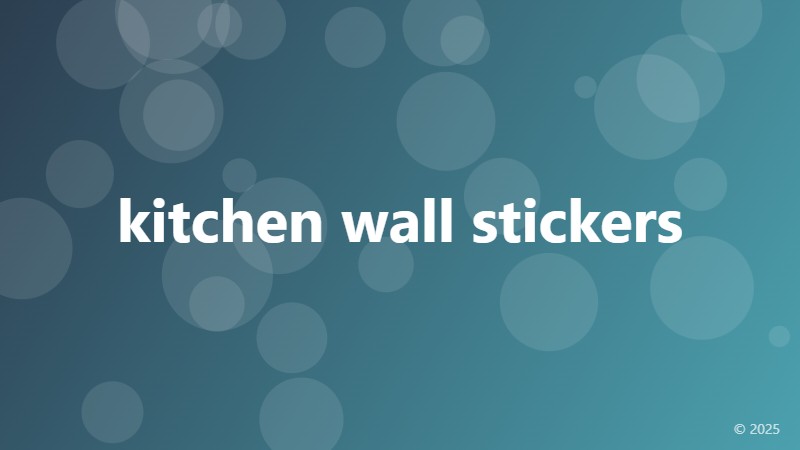 kitchen wall stickers