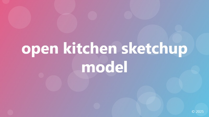 open kitchen sketchup model