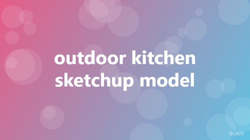 outdoor kitchen sketchup model