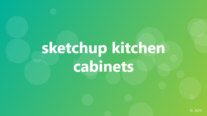 sketchup kitchen cabinets