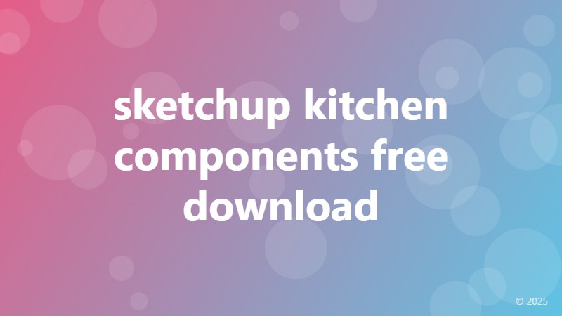 sketchup kitchen components free download