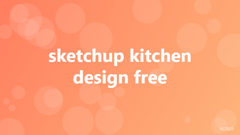 sketchup kitchen design free