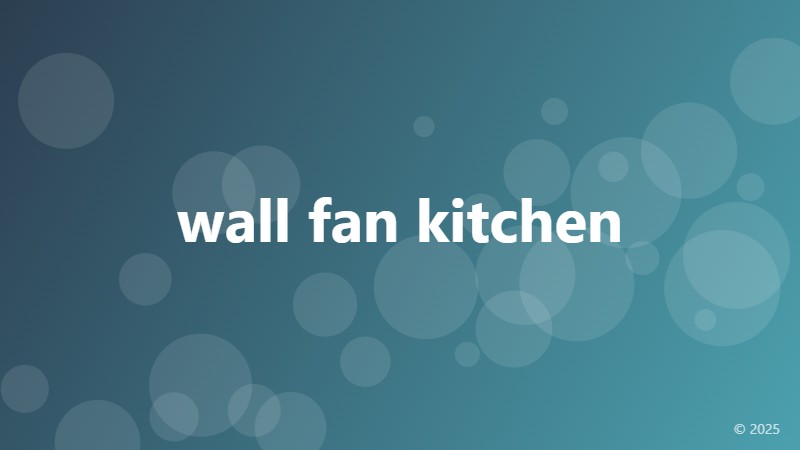 wall fan kitchen