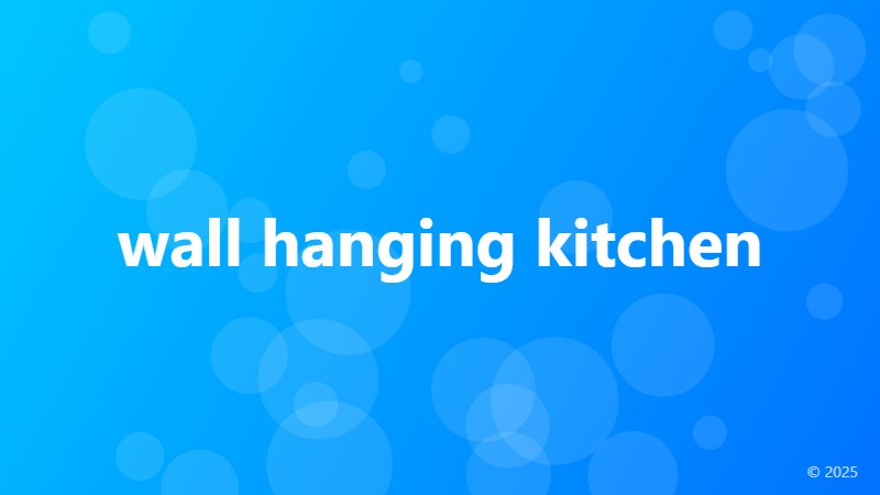 wall hanging kitchen
